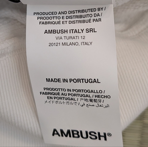 Ambush Tokyo Workshop Exclusive Hoodie White Men's Size Small Made in Portugal - Picture 6 of 11